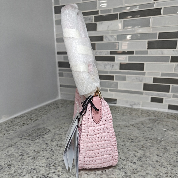 Coach Teri Shoulder Bag (Straw, Cherry Blossom, Pink) - Picture 7 of 10